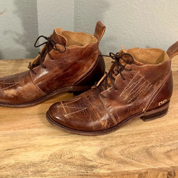 🤎 Gorgeous Bed Stu Brown Leather Ankle Boots - Picture 3 of 13